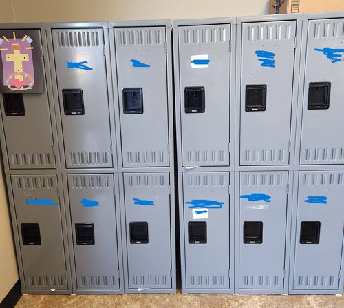 Children's lockers.