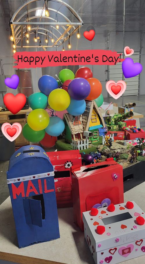 Valentine's Day decorations.